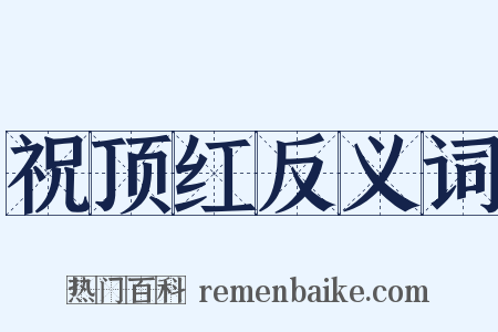 祝顶红反义词是什么意思的图片